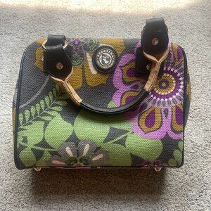 Spartina handbag, greens, purples, grays, and gold